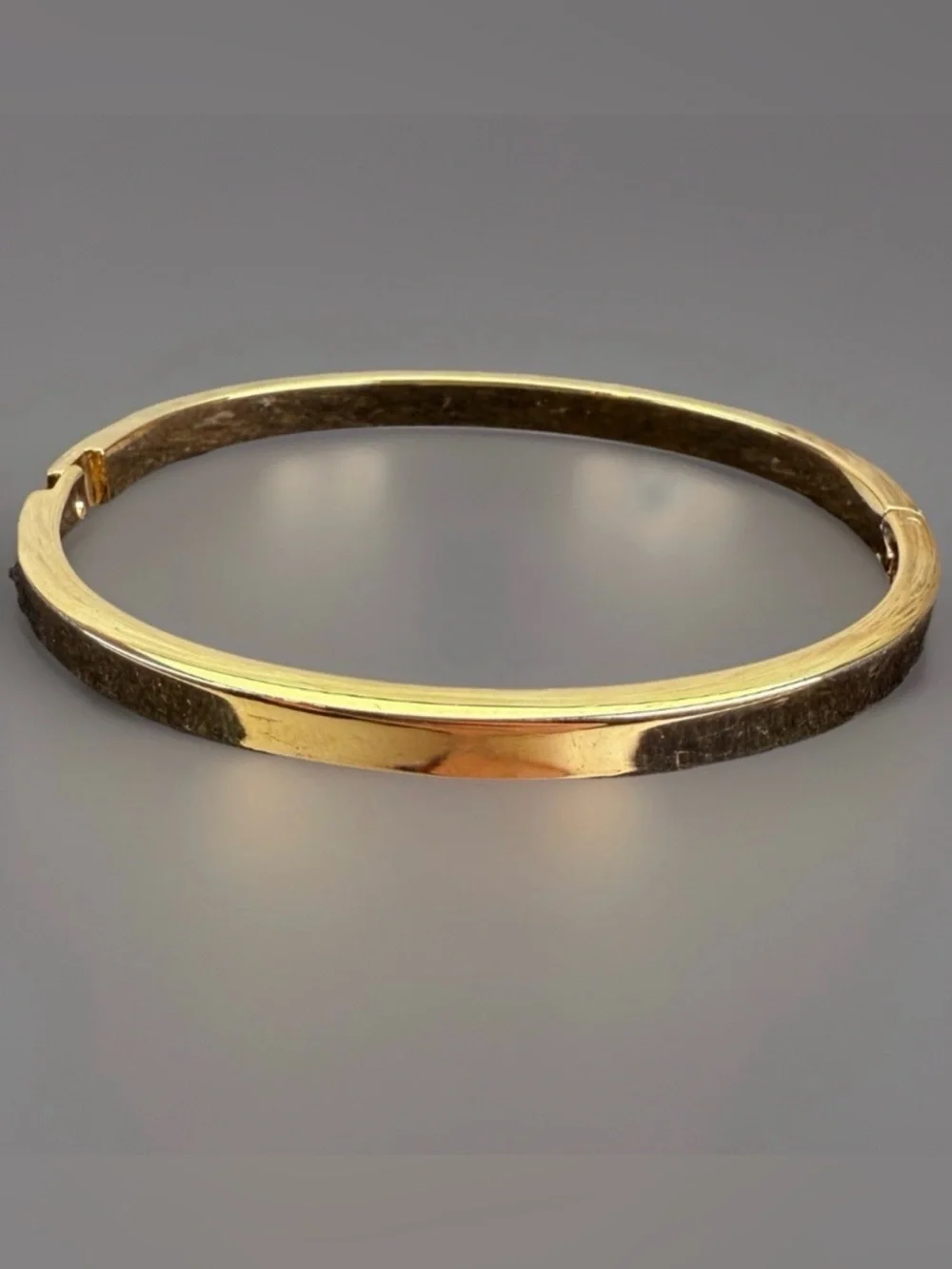 Anne Klein Goldtone Hinged Bangle Bracelet